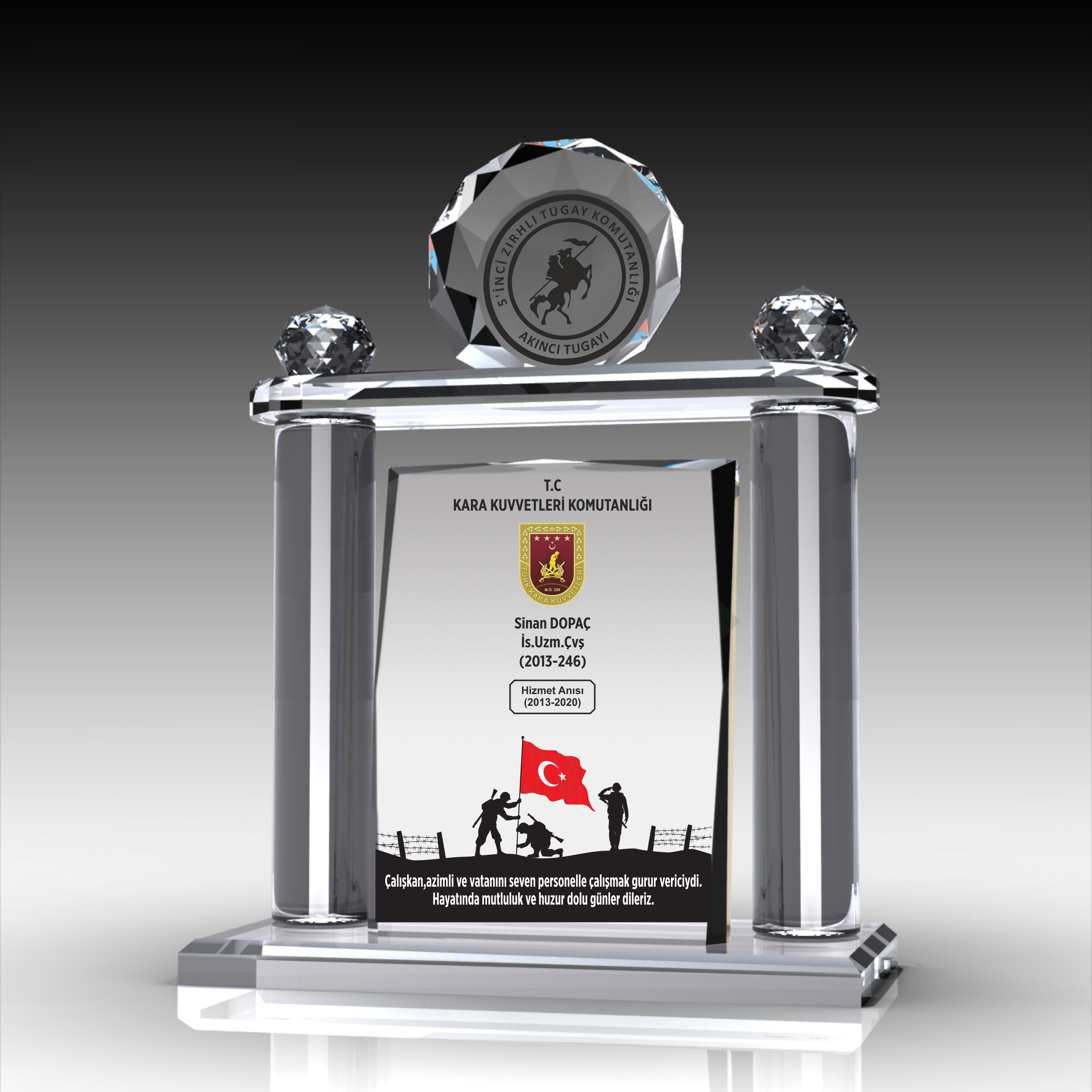anit-kristal-askeri-hizmet-anisi-cam-plaket