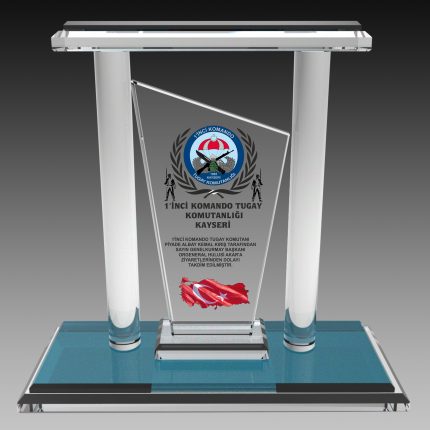 Askeri Hizmet Anısı Anıt Kristal Plaket