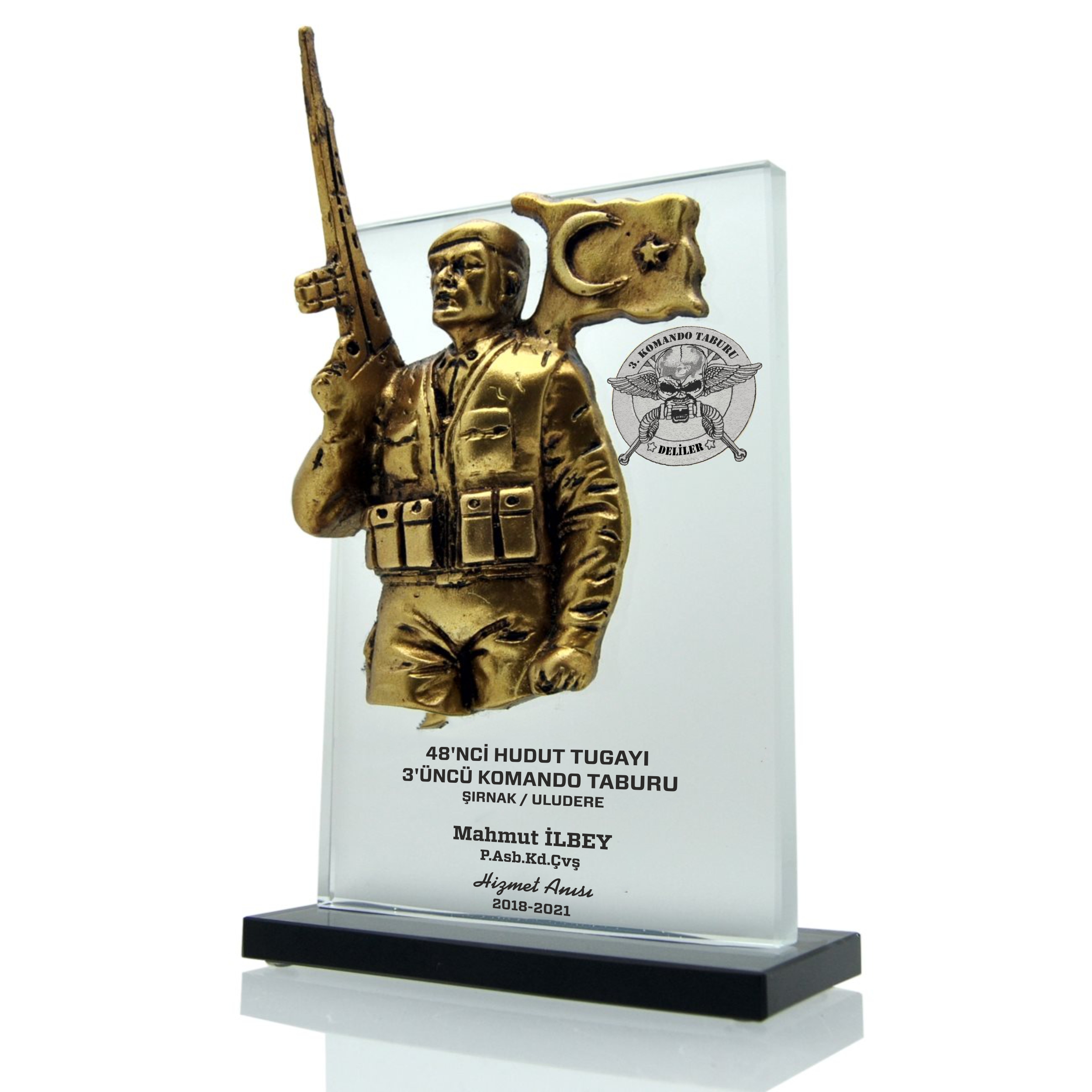 komando-figurlu-turk-bayrakli-kristal-plaket